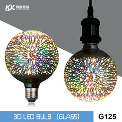 LED 3D Fireworks Bulb Starry Sky Decor Lamp E27 Socket Bulb Creative Personality Bubble Light G125 Multicolor Bubble