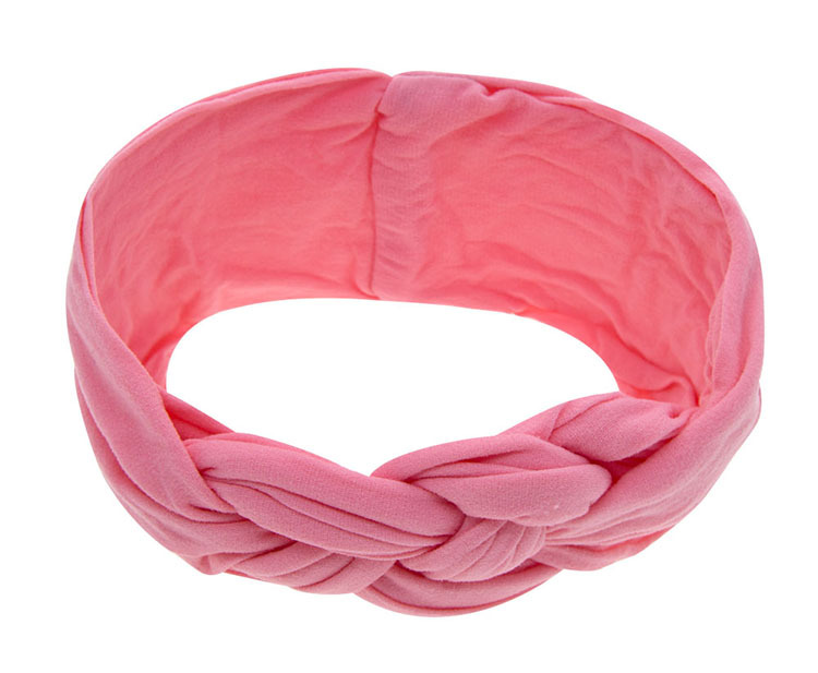 childrens solid color  knot nylon hair band stretch baby rabbit ears head bandpicture8