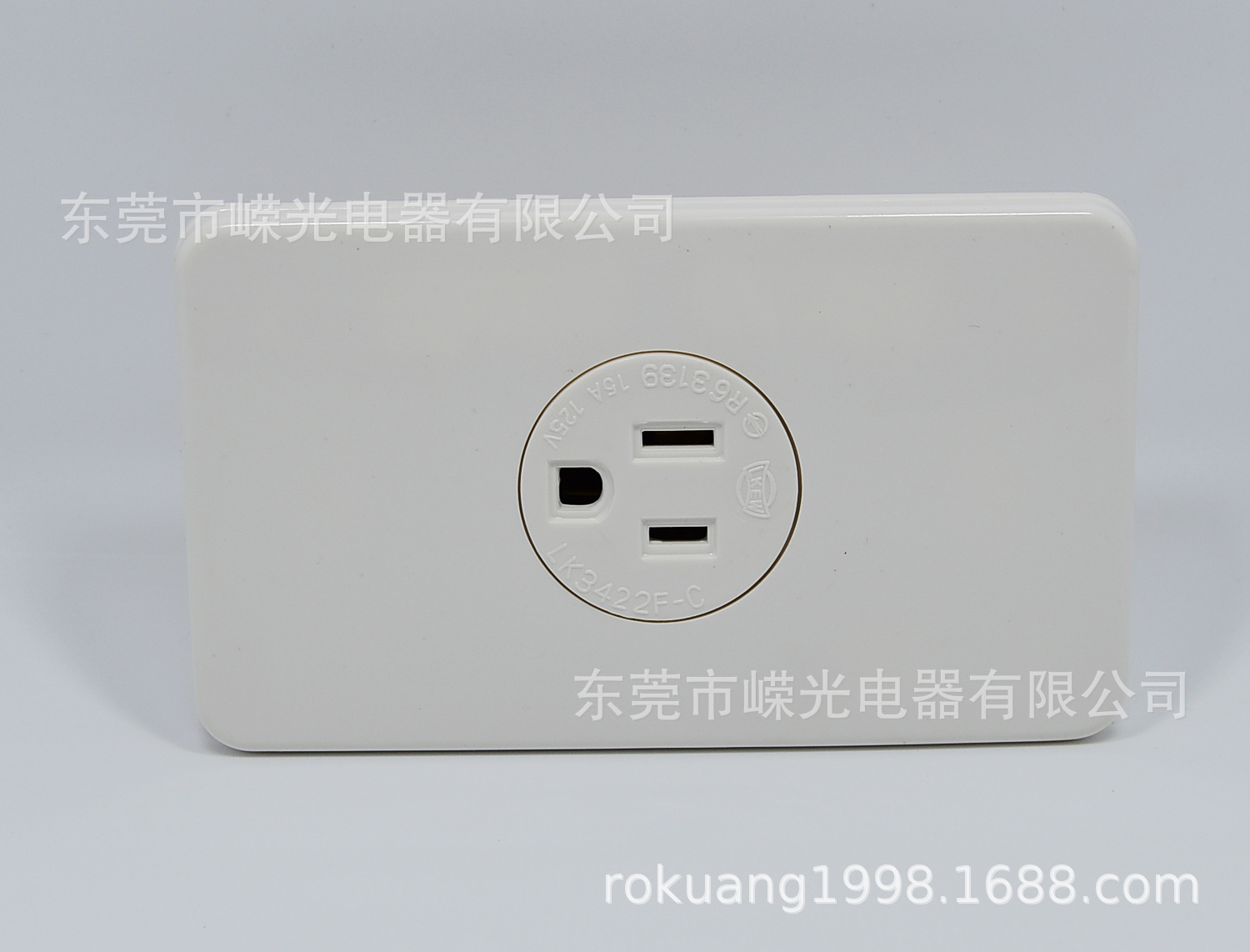 LK3422F-C 1 125V 5-15R 美规墙壁插座 暗装插座 美规插座