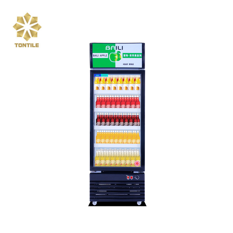 百利双门冷饮柜 风冷 立式冷柜 小冰柜 水果保鲜柜 食品留样柜