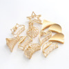 Metal brand hairgrip for adults, fashionable crab pin, big hair accessory, simple and elegant design, city style