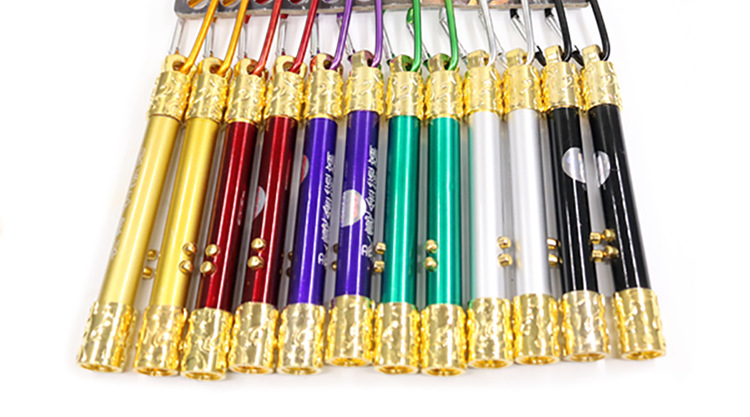 Three-in-one infrared laser light gift LED mini flashlight, golden hoop rod flashlight, ultraviolet banknote detector lamp pic 6