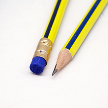 學生鉛筆 黑色HB寫字鉛筆 三角桿正姿鉛筆 12支盒裝 帶橡皮