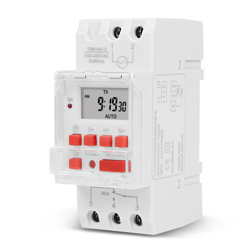 TM919B timer switch time controller automatic cycle time switch output built-in battery 30A