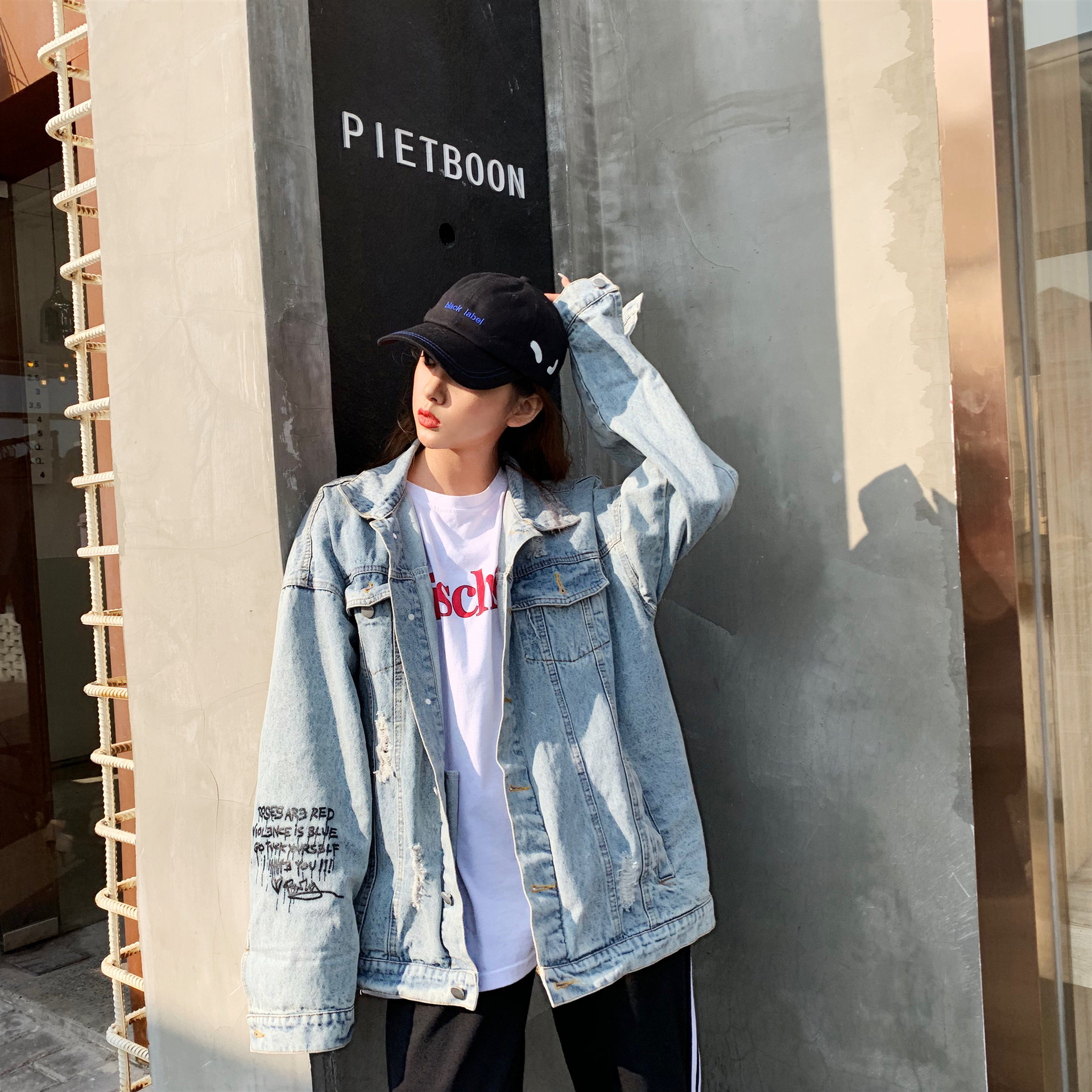 Graffiti Couple Denim Jacket 14