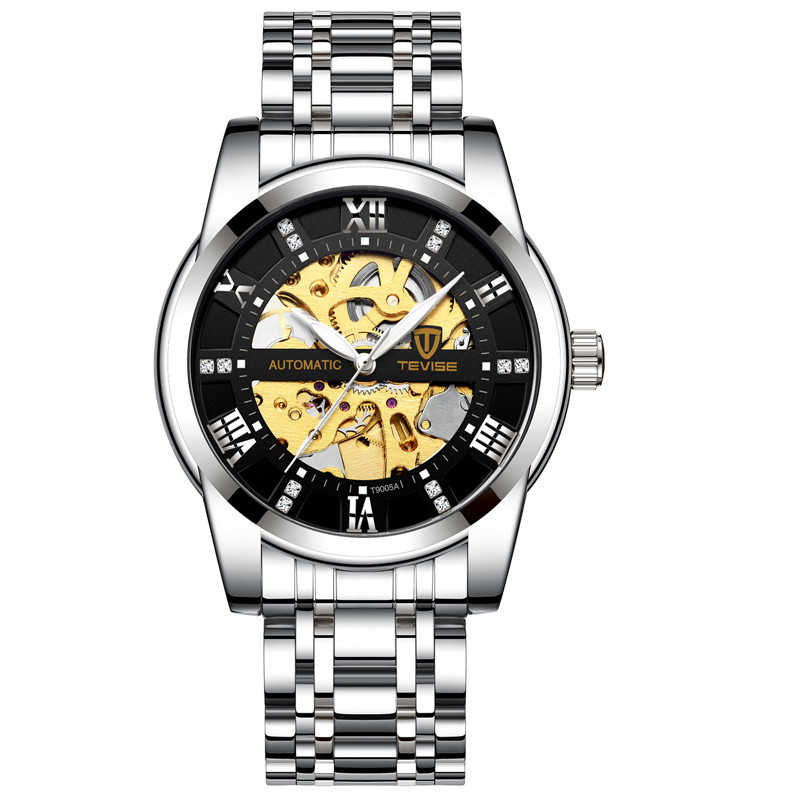 Reloj mecánico automático al por mayor T9005A del negocio de los hombres del reloj de TEVISE Tevis