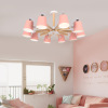 Scandinavian creative ceiling lamp for living room for bedroom, LED art decoration for wooden paintings, lights