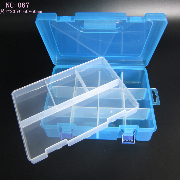 优质9.4寸16格塑料透明样品盒产品展示收纳盒235*160*60mm
