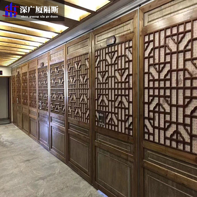 深广厦酒店隔断墙折叠门高隔断隔墙 办公室隔断 饭店包间移动隔断|ms