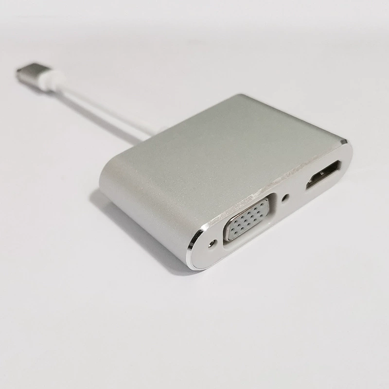 Кабель Type-C на VGA+HDTV 4Kx2K, конвертер два в одном, адаптер для ноутбука USB 3.1