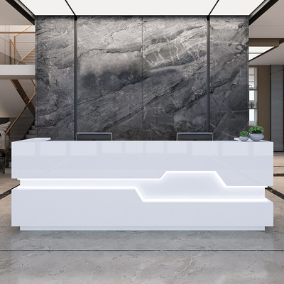 customized Paint Reception modern company Front desk The reception desk Artificial stone mesa Reception customized Beijing