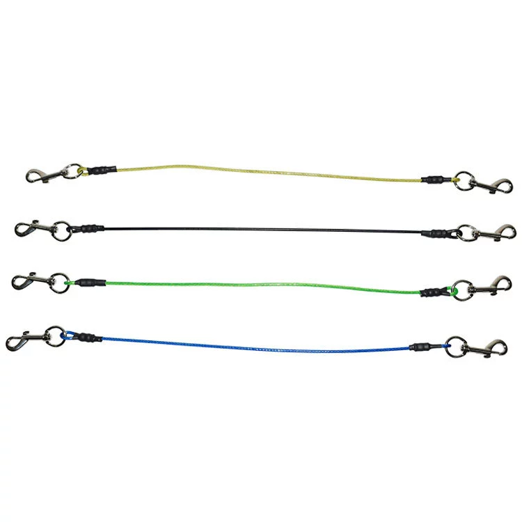 Pet двойной крючок пластиковый стальной трос для купания собак