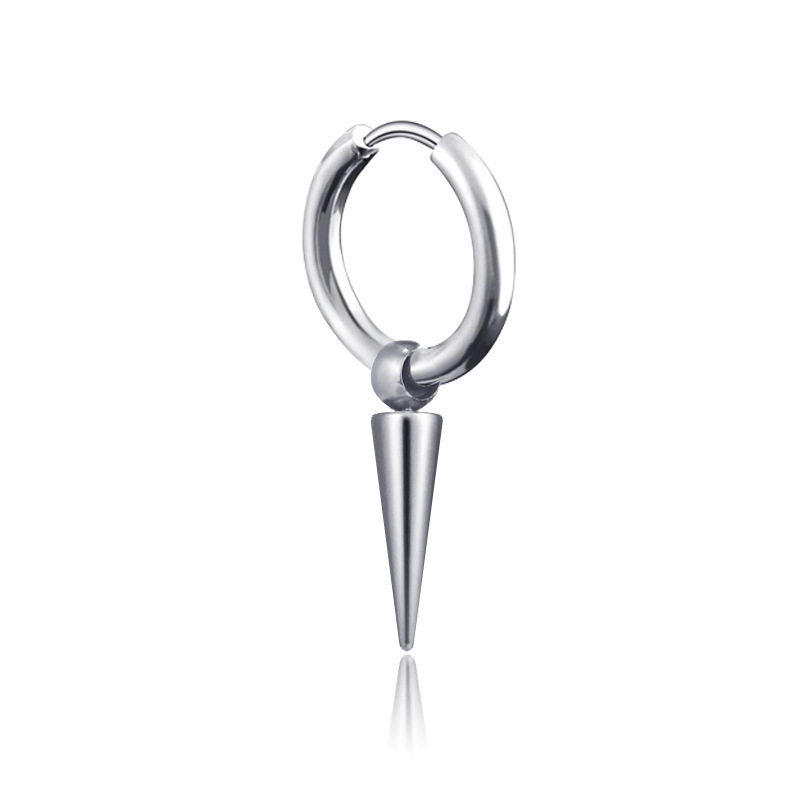 Long steel earrings