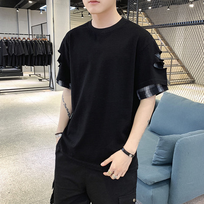 Short sleeved T-shirt Chaopai Trend pure cotton ins Korean Edition student Harajuku BF letter summer jacket