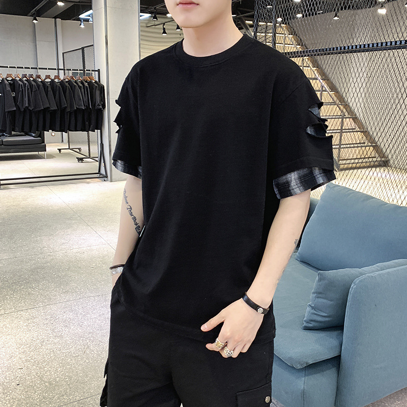 Short sleeved T-shirt Chaopai Trend pure cotton ins Korean Edition student Harajuku BF letter summer jacket