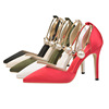 Fashionable high metal sandals pointy toe, Korean style, wholesale