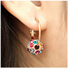 Crystal, one bead bracelet, earrings, Korean style, wholesale