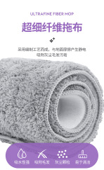 Thick Absorbent Self-Adhesive Flat Mop, Household Aluminum Flat Mop Special Dustpan Cloth, Clean Mop
