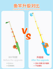 Magnetic Telescopic Fishing Rod Children's Magnetic Fishing Toy Double Bay Dolphin Magnet Fishing Rod Bulk Wholesale