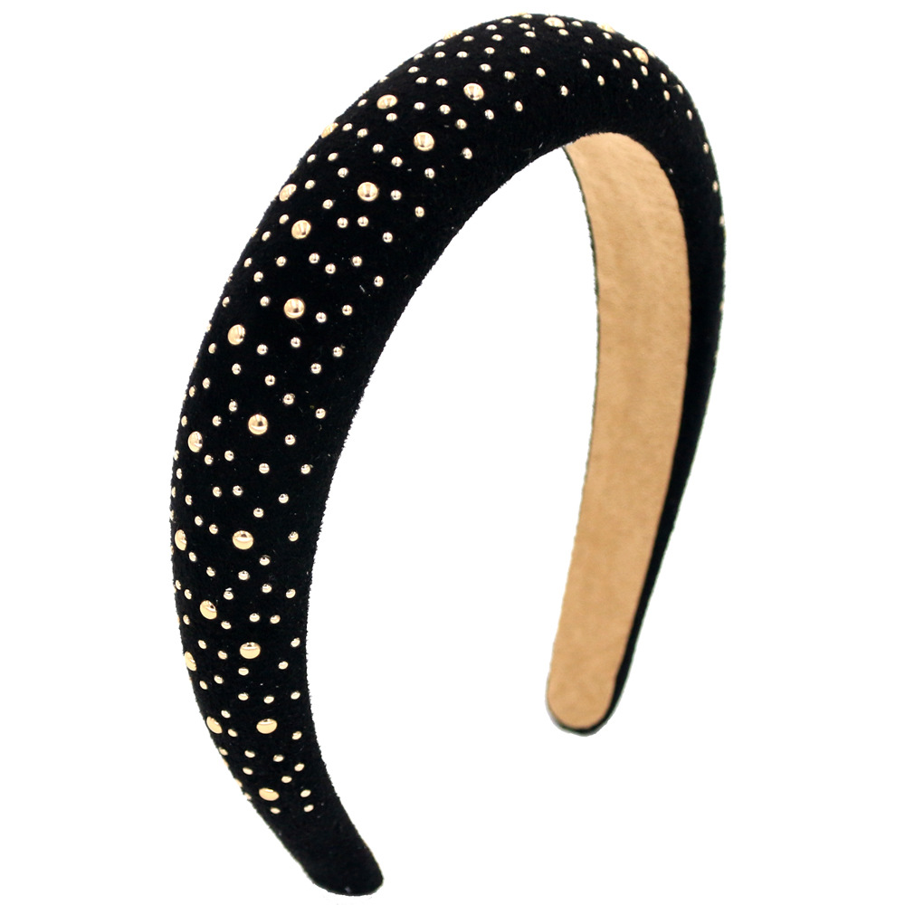 Bronzing Starry Headband For Women Hairpin Sponge Simple Headband Suppliers China display picture 18