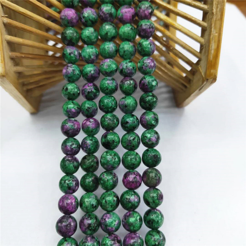 Wholesale of new jewelry items such as red and green gemstones, loose beads, round beads, DIY semi-precious stone jewelry and matching beads, factory direct sales detail image 9