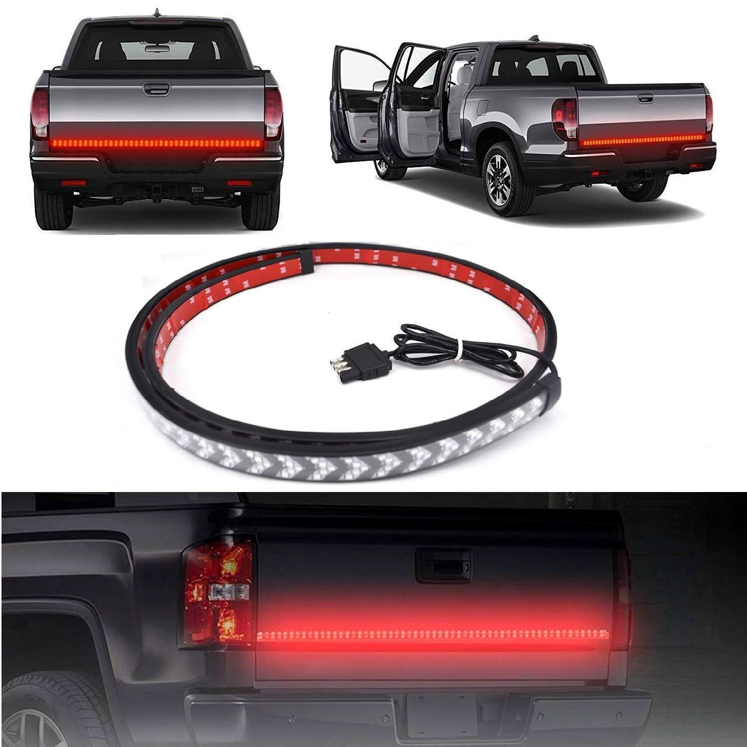 新款152cm掃描皮卡燈帶 刹車轉向紅色擋板燈帶 汽車裝飾燈條