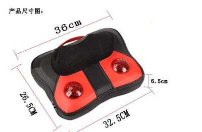 蝴蝶颈椎按摩枕 多功能自动红外6个头腰颈揉捏靠垫靠背按摩器|ms