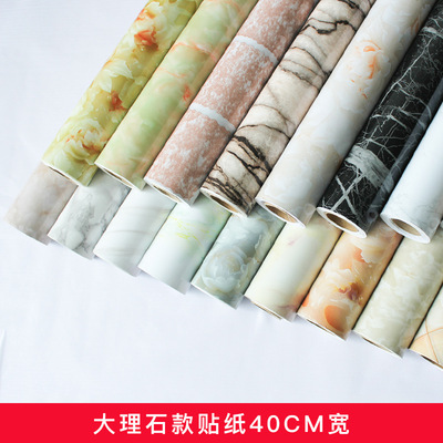 Marbling Anti-oil paste Kitchen Furniture Retread Sticker Self-adhesive wallpaper PVC desktop Stove wallpaper