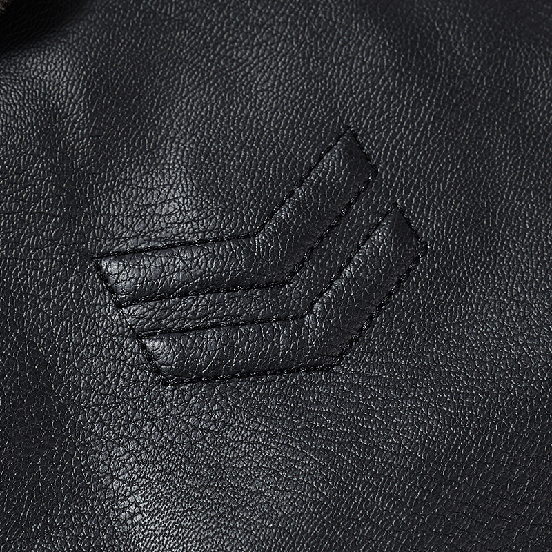 Men's leather jacket Vegan Leather Winter coat for men