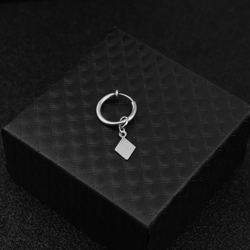 Geometric Pattern 1 Piece Simple Style Geometric Polishing Stainless Steel Drop Earrings
