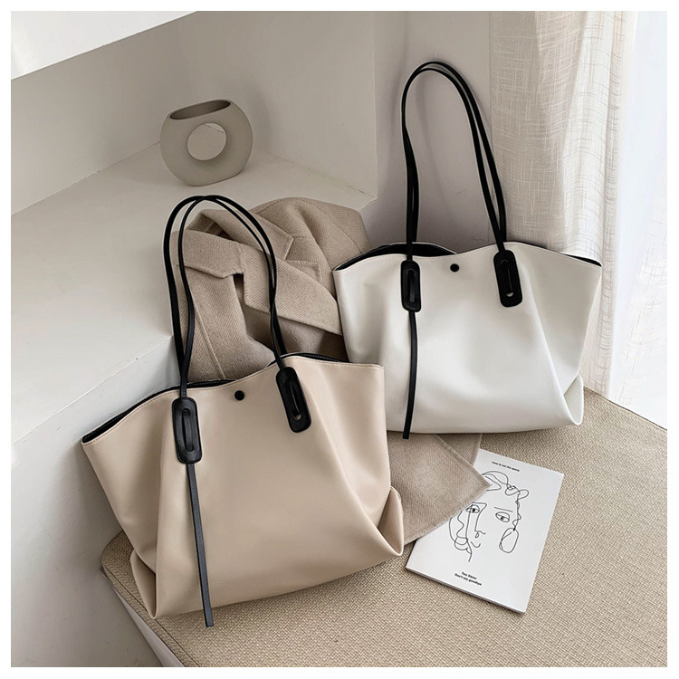 748g Weight Polyester Lining Material Zipper Closure Type Double Shoulder Straps Strap Type Tote Bag Bags Type Casual, Daily, Shopping Occasion Pu Leather Material Solid Color Pattern All Seasons Season Women's Gender Streetwear Style Bucket Shape Women's Pu Leather Solid Color Streetwear Bucket Zipper Tote Bag