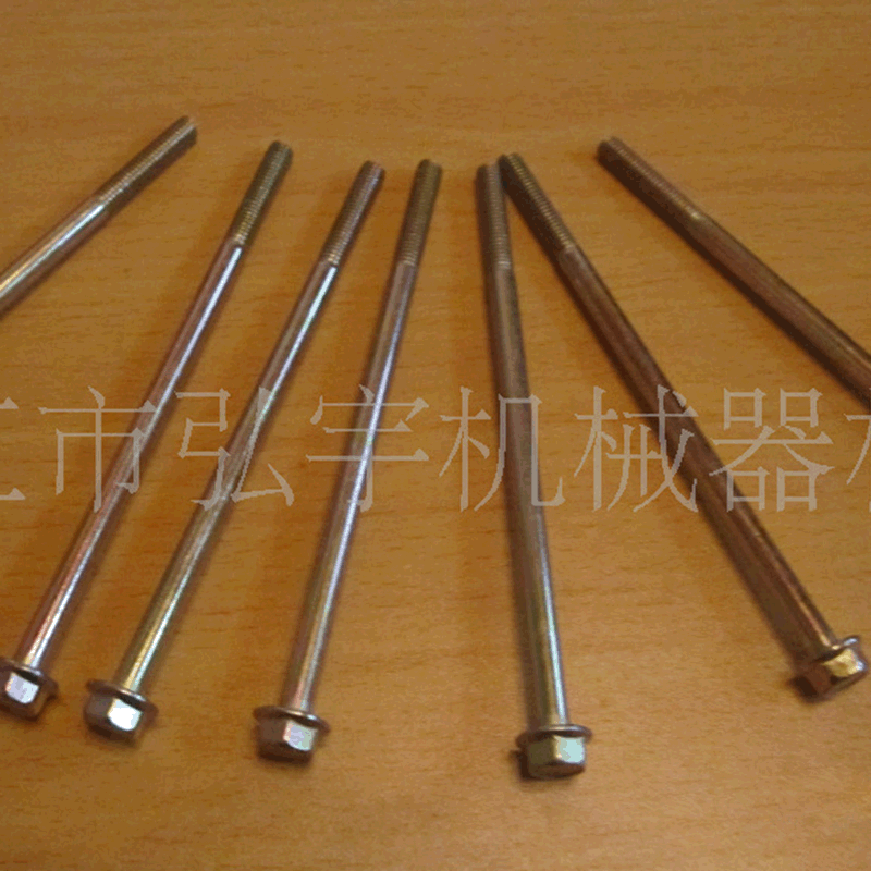 供应6*125六角法兰面螺栓 高强度法兰螺丝 电机电器配件碳钢螺栓