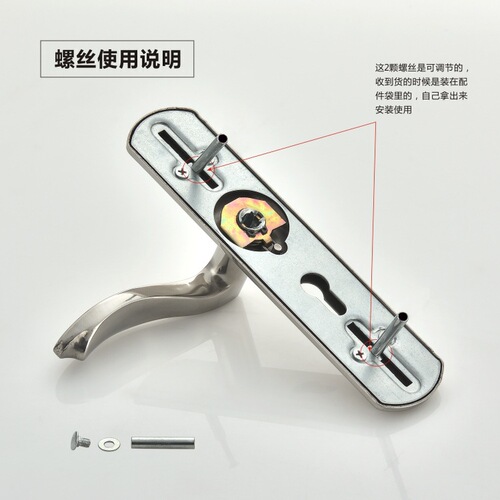 Direct factory sale stainless steel adjustable spacing door lock, suitable for indoor bedroom wooden doors, single tongue and double tongue lock change