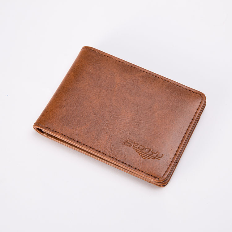 Korean Men's Leather Short Retro Cross Men's Wallet Wholesale display picture 9