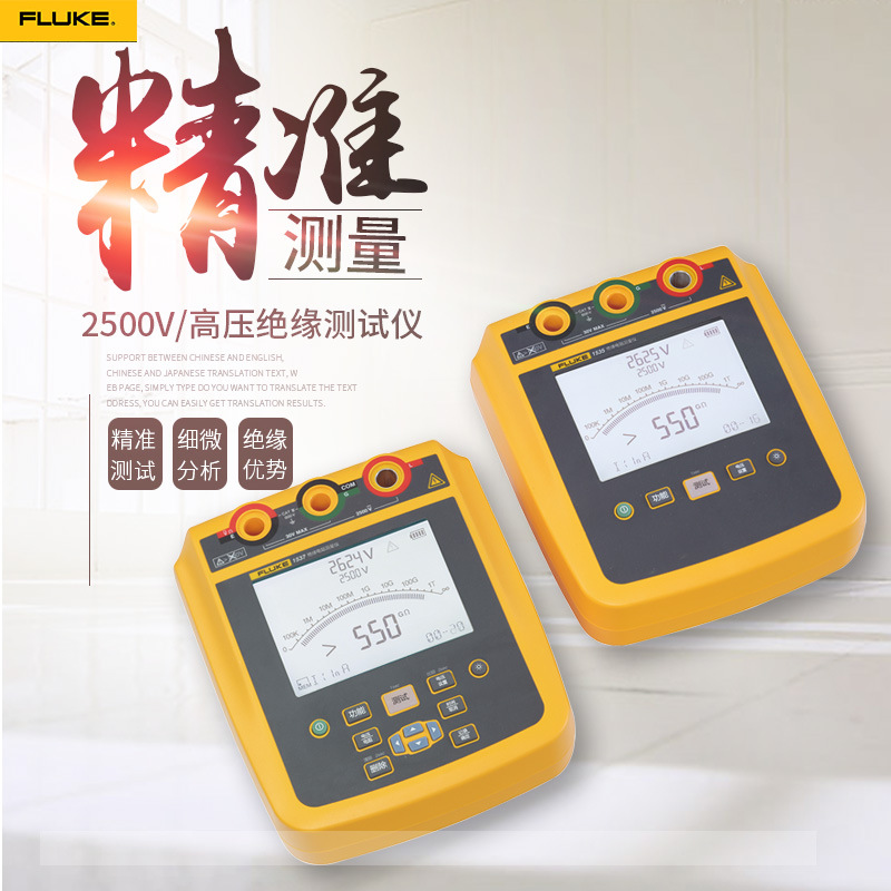 福禄克Fluke 1537绝缘电阻测试仪 F1537数字高压兆欧表 电压2500V