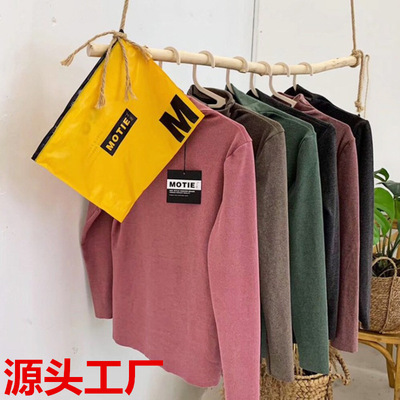 2019 new pattern motie Cation Base coat Korean Edition Half a Long sleeve lady Elastic force Sweater