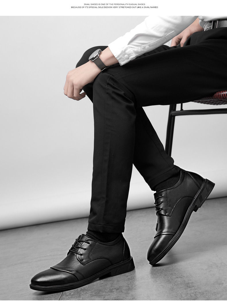 Scarpe uomo pelle stringate casual eleganti rialzate comode_voghion.com