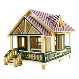 Деревянный трехмерный реалистичный домик, головоломка, конструктор, игрушка, «сделай сам», 3D