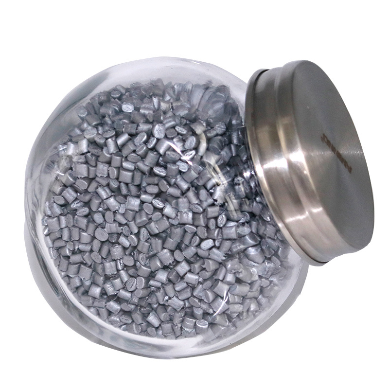 广东色母粒生产厂家 直销PE塑料吹膜色母 无气味高遮盖银色母料|ms