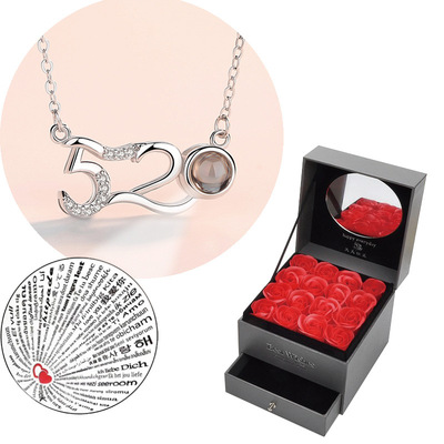 创意款生日礼物女生闺蜜特别送女友浪漫520情人节纯银项链代发