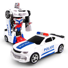 The same model as the headlines, electric transforming car, electric universal transforming robot, music, lighting, police toy car