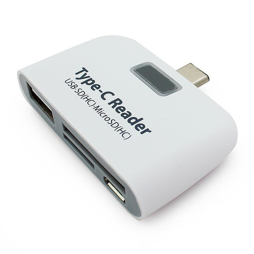 USB C Type-C 3.1 Hub with USB 2.0, SD/TF Card Reader, and OTG Support