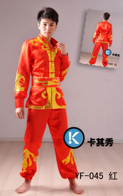 賽龍舟服舞龍舞獅鑼鼓擡轎舞蹈演出服裝男款陝北腰鼓服秧歌打鼓服