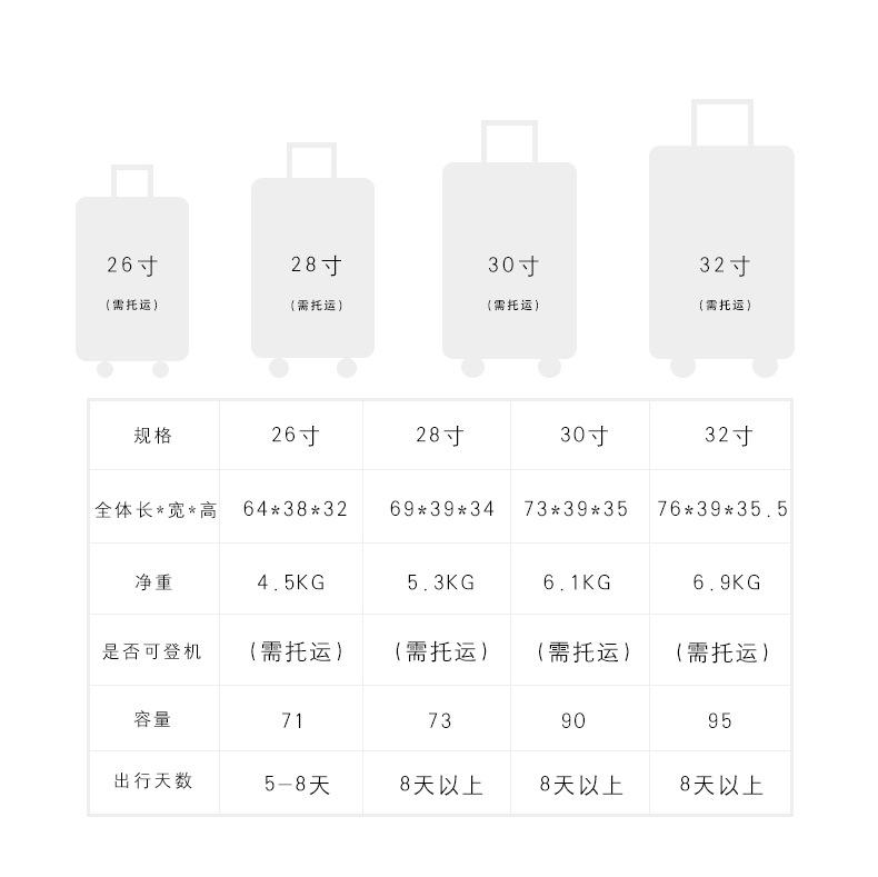 494984Thick and oversized luggage compartment-Fashion Package