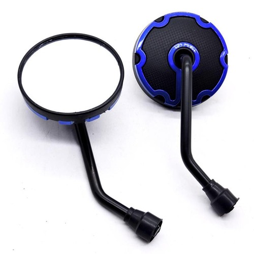 Motorcycle rearview mirror modified universal round mirror personalized electric vehicle scooter rear auxiliary mirror iron reflector