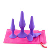 Adults' Silicon Jelly Aur plug Female Masturbation Equipment Sexual Toys Four -piece Anal plug Advanced Manufacturers