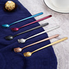 Coffee mixing stick stainless steel, cute dessert spoon, square head