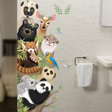 牆貼卡通動物幼兒園教室布置房門貼兒童房間牆壁貼紙自粘牆面裝飾