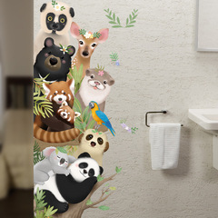 Wall stickers cartoon animals kindergarten classroom layout door stickers children's room wall stickers self-adhesive wall decoration
