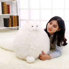 林允儿同款胖胖猫白色萌物仿真波斯猫公仔小猫咪毛绒玩具布娃娃